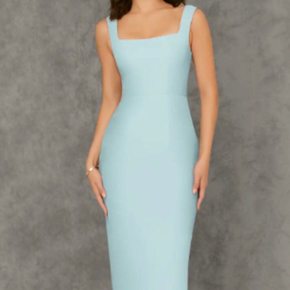 Azazie Flori Dress Sky Blue